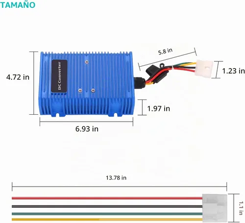 Vista 7 de 10L0L Reductor de voltaje para carrito de golf, 72 V, 48 V, 36 V a 12 V, convertidor regulador de voltaje, reductor de corriente continua para EZGO