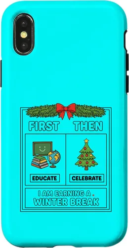 Vista 5 de Literary Teacher First Then Educate Celebrate I Am Earning Case for iPhone 17