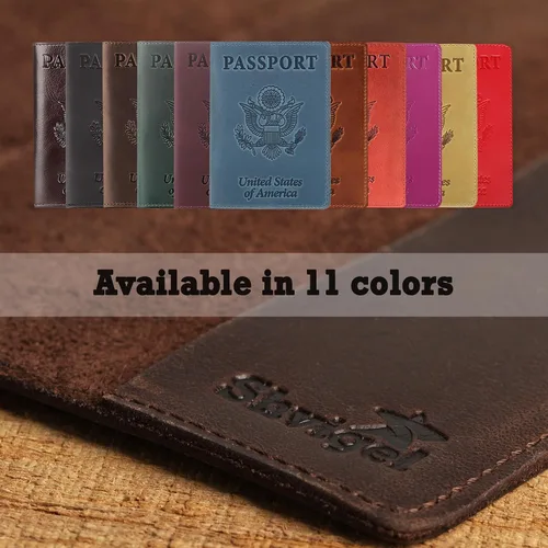 Vista 5 de funda para pasaporte unisex, Verde (Green Vintage)), 641171659699