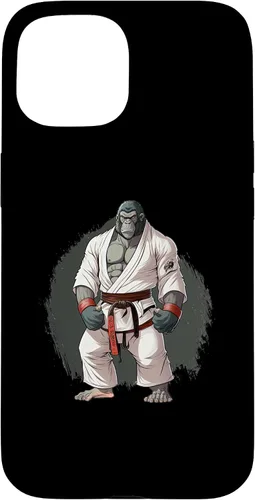 Vista 6 de iPhone 16 Gorilla In Judo Uniforme - Estuche japonés de artes marciales