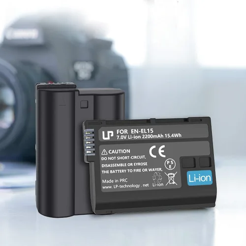 Vista 8 de LP EN-EL15C Batería de Reemplazo, 2200 mAh EN-EL15a/EN-EL15b Batería Compatible con Nikon D7500, D7200, D7100, D7000, D850, D750, D500, D810a, D810