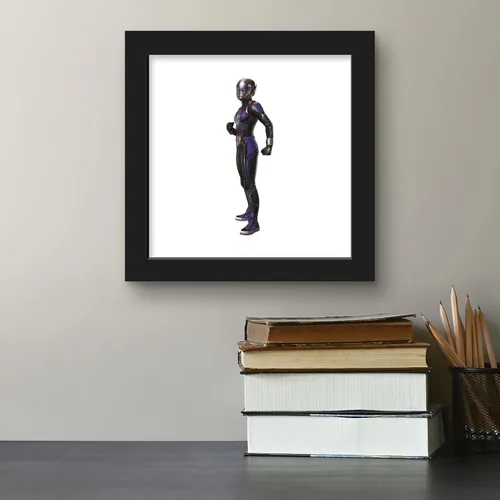Vista 4 de Trends International Gallery Pops Marvel Ant-Man and the Wasp: Quantumania - Arte de pared de Cassie Lang, versión enmarcada en negro, 12 x 12