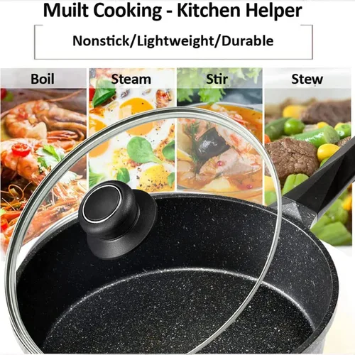 Vista 4 de Tapa de vidrio de 8 pulgadas para tapa de sartén, tapa de sartén, tapa de sartén, tapa de sartén con asa, compatible con sartén de hierro fundido