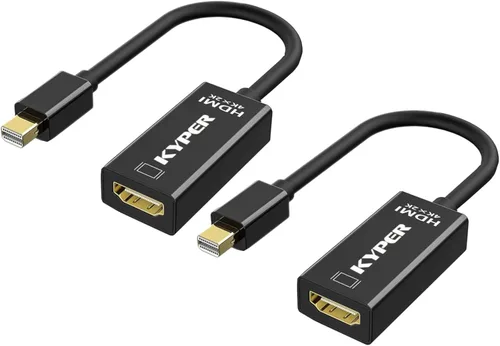 Vista 6 de Kyper USKyper-4777 - Adaptador 4K Mini DisplayPort a HDMI, 4K @30Hz Mini DP/Thunderbolt 2 a HDMI, chapado en oro, compatible con MacBook Air/Pro