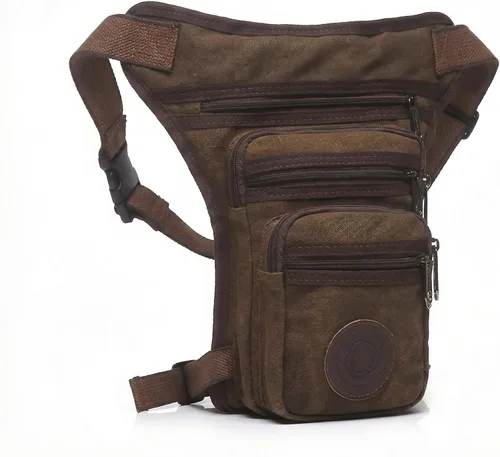 Vista 11 de Bolsa impermeable de pierna caída, bolsa de muslos con múltiples bolsillos Negro