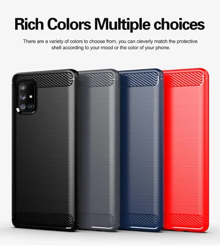 Vista 7 de M MAIKEZI Funda para teléfono celular Galaxy A71 5G, TPU suave funda protectora delgada de moda con protector de pantalla HD (negro)