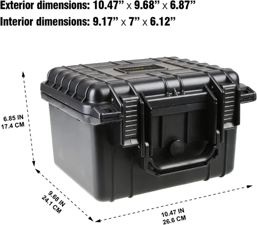 Vista 3 de Olympia Funda rígida impermeable de 10.47" con espuma personalizable DIY, apta para el uso de equipo, accesorios, cámara, etc