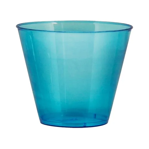 Vista 13 de Vasos de plástico para fiestas de Party Essentials, 9 onzas de capacidad, con brillo, Variado neón, 500