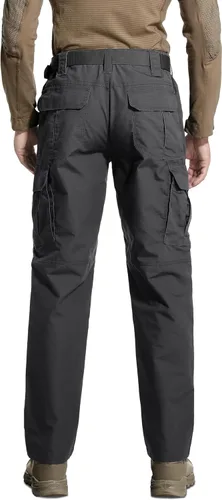 Vista 4 de Men's Tactical Pants Lightweight Water Resistant Cargo Pants Flex Ripstop EDC Work Hiking Outdoor Pants