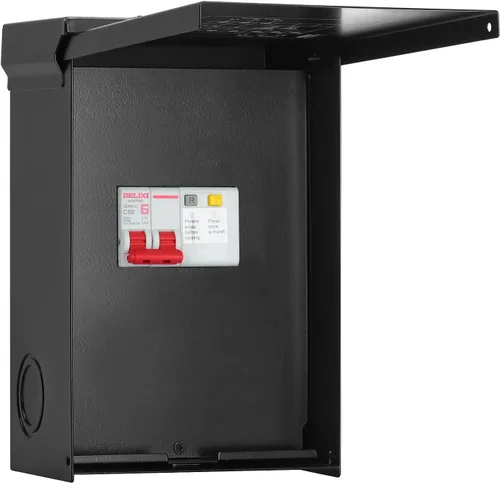 Vista 8 de briidea Panel de spa de 50 amperios con disyuntor GFCI de 3 polos y 50 amperios, impermeable IP 65, ideal para spas, jacuzzis, piscinas, hogar
