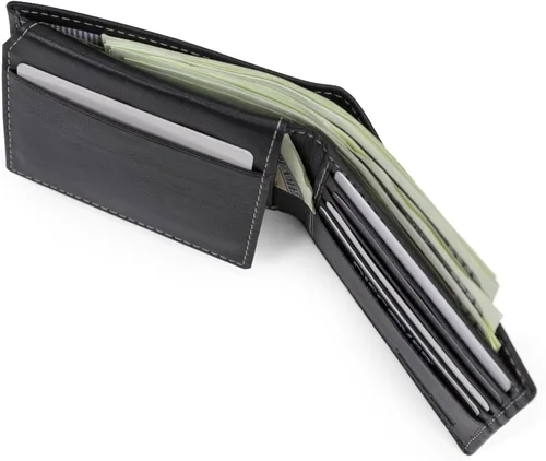 Vista 4 de Cartera de cuero para hombre de Timberland con bolsillo abatible adjunto