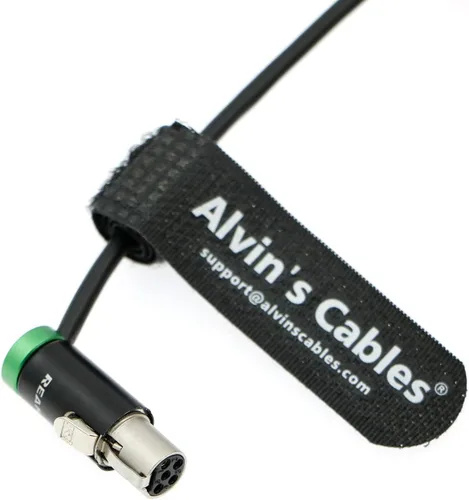 Vista 3 de Alvin's Cables Cable de audio macho TA5F de perfil bajo de 10 pulgadas (9.8 in) a doble LP XLR de 3 pines para Wisycom-MCR54, receptor
