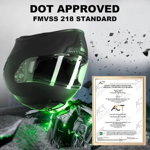 Vista 2 de Favoto Casco integral de motocicleta aprobado por DOT + bloqueo de disco de alarma Favoto 3 llaves y 18 baterías (5 años de disponibilidad), 110 dB