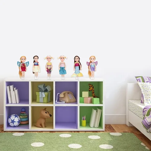 Vista 7 de ONEST 10 juegos de mini muñecas de 5 pulgadas con ropa de muñeca, trajes para fiestas, accesorios para muñecas