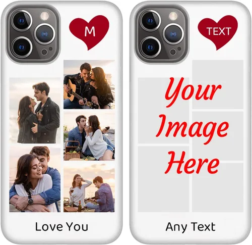 Vista 18 de Funda de teléfono con foto personalizada para iPhone 12 Pro, imagen/texto personalizado, funda negra delgada y suave, regalo único de nicho