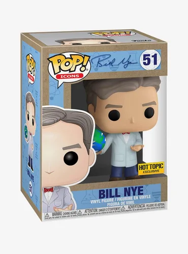 Vista 2 de Funko Pop! Iconos #51 - Bill Nye [con Globe] H.T. Exclusivo