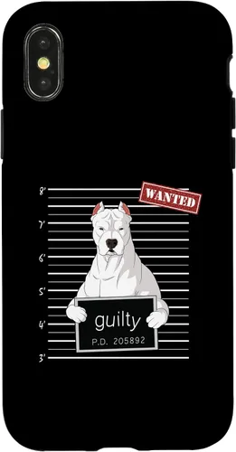 Vista 4 de iPhone 15 Dogo Argentino mug shot guilty dog Case