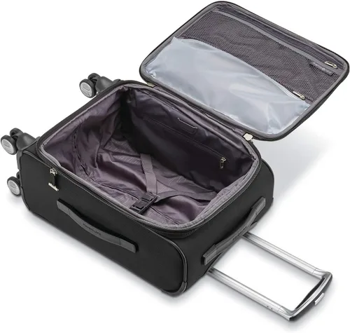 Vista 3 de Samsonite Solyte DLX Softside - Equipaje extensible con ruedas giratorias, Negro (Midnight black)), 123567-1548
