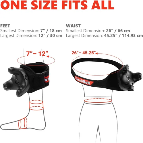 Vista 6 de Rebuff Reality TrackStrap Trackstraps para Vive Ultimate Tracker, Vive Tracker, Tundra Tracker + 4 puertos USB Hub para Vive Tracker USB dongles