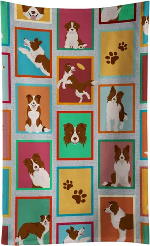 Vista 34 de Caroline's Treasures MLM1160KTWL - Lots of Red Siberian Husky - Toalla de cocina para invitados, toalla de baño decorativa para cara, té, paño