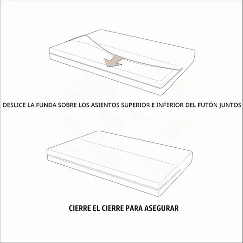 Vista 8 de LANE LINEN Fundas para futón de tamaño completo, fundas elásticas 100% algodón, funda de colchón de tamaño completo para sofá cama de futón, funda