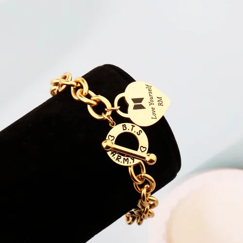 Vista 3 de TTJHGYQO Pulsera Love Yourself Collar Kpop, regalo inspirador para amantes de Kpop, joyería A.R.M.Y, collar para fanáticos de Kpop para mujer