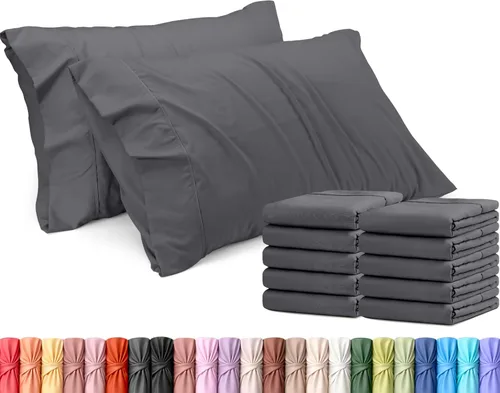 Vista 79 de Utopia Bedding - Juego de 2 fundas de almohada tamaño estándar, con cierre de sobre, tela de microfibra cepillada suave, resistentes al encogimiento