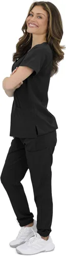 Vista 3 de Green Town GT 4FLEX - Conjunto deportivo de uniforme médico de enfermería para mujer (talla S a XL)