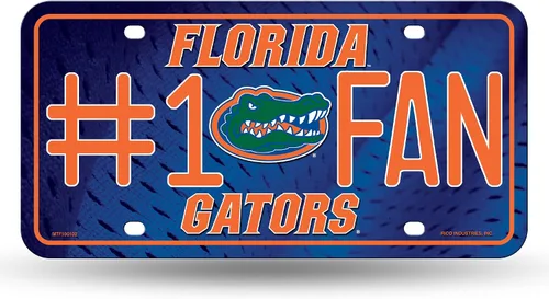 Vista 9 de Rico Industries NCAA - Placa de matrícula metálica unisex para adultos #1