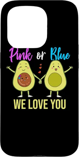 Vista 14 de Pink Or Blue Parents Gender Reveal Baby Shower Party Avocado Case for iPhone 17