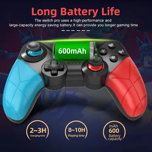 Vista 4 de Switch Pro Controller for SwitchSwitch LiteSwitch OLED, Wireless Switch Controller Connection For PCAndroidIOS, Support Turbo,Dual