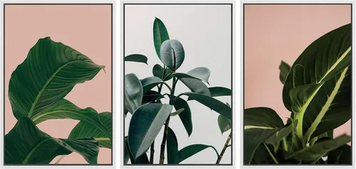 Vista 43 de SIGNWIN Lienzo enmarcado para pared, vista aérea de palmeras tropicales en un cielo azul, fotografía del océano costero, arte moderno, panorámico