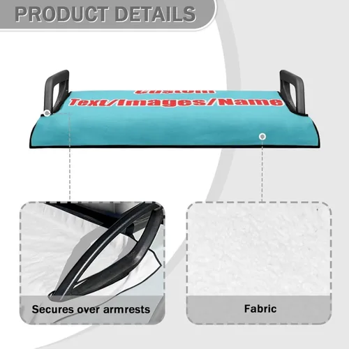 Vista 4 de AFPANQZ Toalla personalizada para cubierta de asiento de carrito de golf, añade tu texto, imagen, logotipo, nombre, protector de asiento de carrito