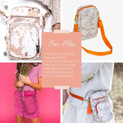 Vista 5 de JuJuBe Mini Helix - Bolso bandolera pequeño con múltiples bolsillos para madres o adolescentes