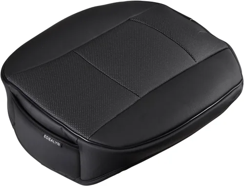 Vista 3 de Funda de asiento delantero de automóvil de piel sintética de lujo, para la mayoría de sedanes y SUV, asiento individual sin respaldo, 1 unidad