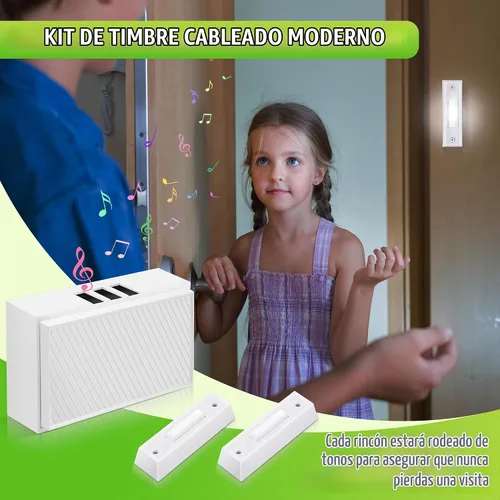 Vista 6 de Saillong - Kit de timbre con cable, compatible con la mayoría de timbres