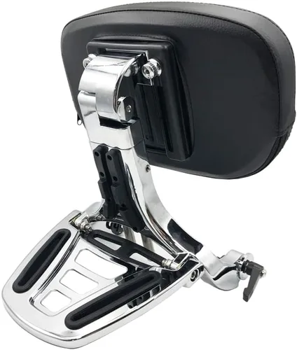Vista 3 de Respaldo ajustable de Sissy Bar con portaequipajes plegable para Harley/Indian/BMW R18/Honda, Cromado