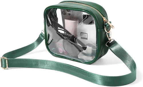 Vista 13 de TOBVZOO - Bolsa bandolera transparente aprobada para estadios, conciertos y eventos deportivos, unisex
