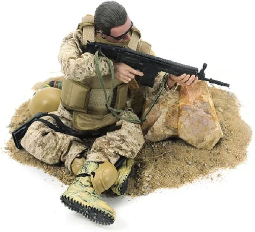 Vista 5 de Pipigirl Figura de acción de fuerzas especiales de 1/6 de 12 pulgadas, modelo de soldado flexible del equipo SWAT, para niños, adultos, sellos
