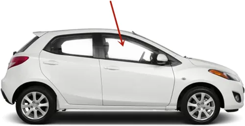 Vista 2 de Vidrio templado para puerta delantera derecha del pasajero compatible con modelos Mazda 2 2011-2015