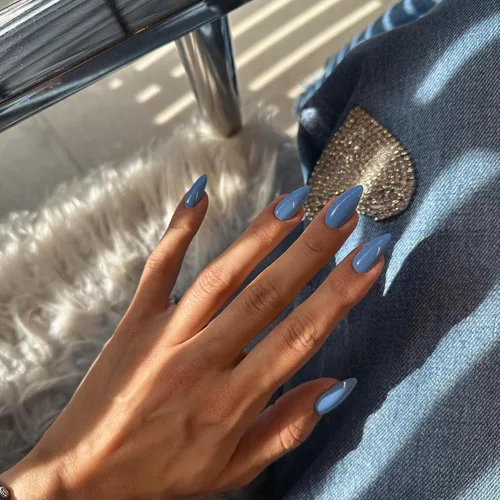 Vista 25 de Uñas postizas de presión con forma de almendra rosa de longitud media estilo stiletto, uñas artificiales de gel suave reutilizables acrílicas
