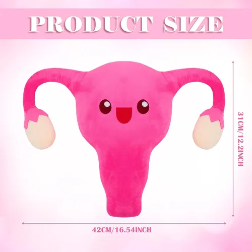Vista 2 de Mumufy Uterus - Juguete de peluche divertido para mujeres, regalos de útero, ginecólogo, salud, regalo educativo, fertilidad, decoración de fiesta