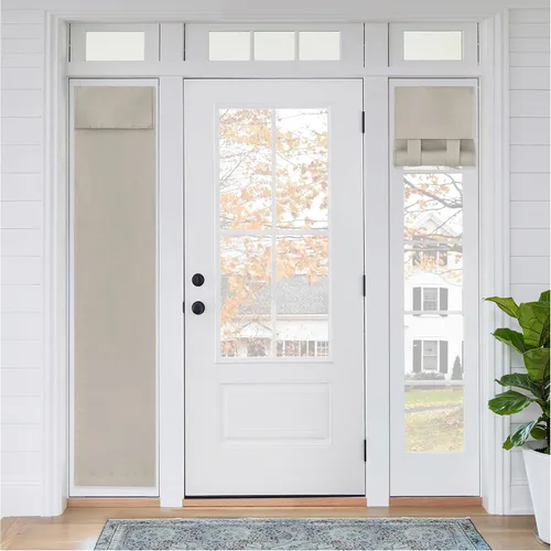 Vista 81 de RYB HOME 2 paneles 100% opacos para puerta de aula, 8 pulgadas de ancho x 36 pulgadas de largo, color beige biscotti, sin taladro, para ventana