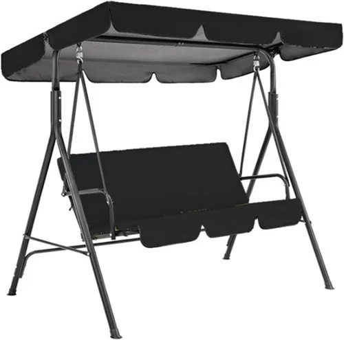 Vista 17 de KYOFIS Toldo de columpio para porche, cubierta de repuesto para toldo de columpio, impermeable, resistente al viento, anti-UV, resistente, tela