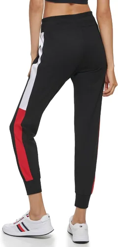 Vista 4 de Tommy Hilfiger Pantalones deportivos suaves y cómodos con cintura fruncida para mujer