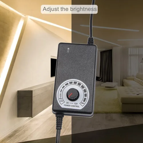 Vista 7 de Fuente de alimentación ajustable 100-240V AC a DC 3-12V 2A 24W Transformador de control de velocidad de bajo voltaje Convertidor de atenuador