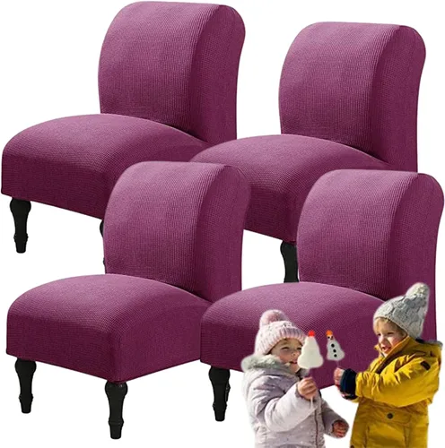 Vista 21 de Fundas elásticas para silla sin brazos, extraíbles y lavables, de elastano jacquard sin reposabrazos, protector de muebles para sala de estar, Verde