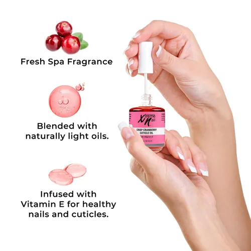 Vista 3 de Americanails Xtreme Nail Crisp Aceite para cutículas de arándano, 0.5 onzas