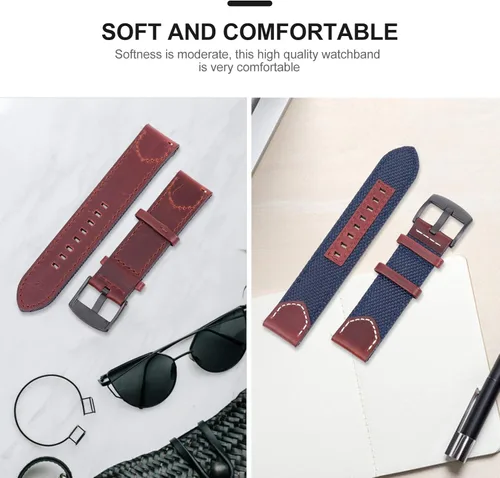Vista 3 de Hemobllo - Correa de piel sintética para Fitbit Charge 3 (0.866in), color negro
