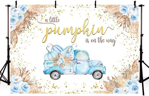 Vista 2 de MEHOFOND Telón de fondo bohemio de otoño de 7 x 5 pies para baby shower de bebé, decoración de fiesta de baby shower, decoración de fiesta de baby